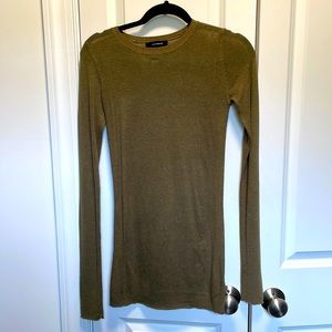 Olivaceous Sweater, sheer green, size small